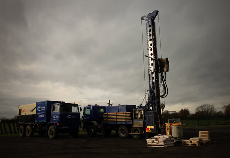 Drilling-and-blowing-out-a-borehole
