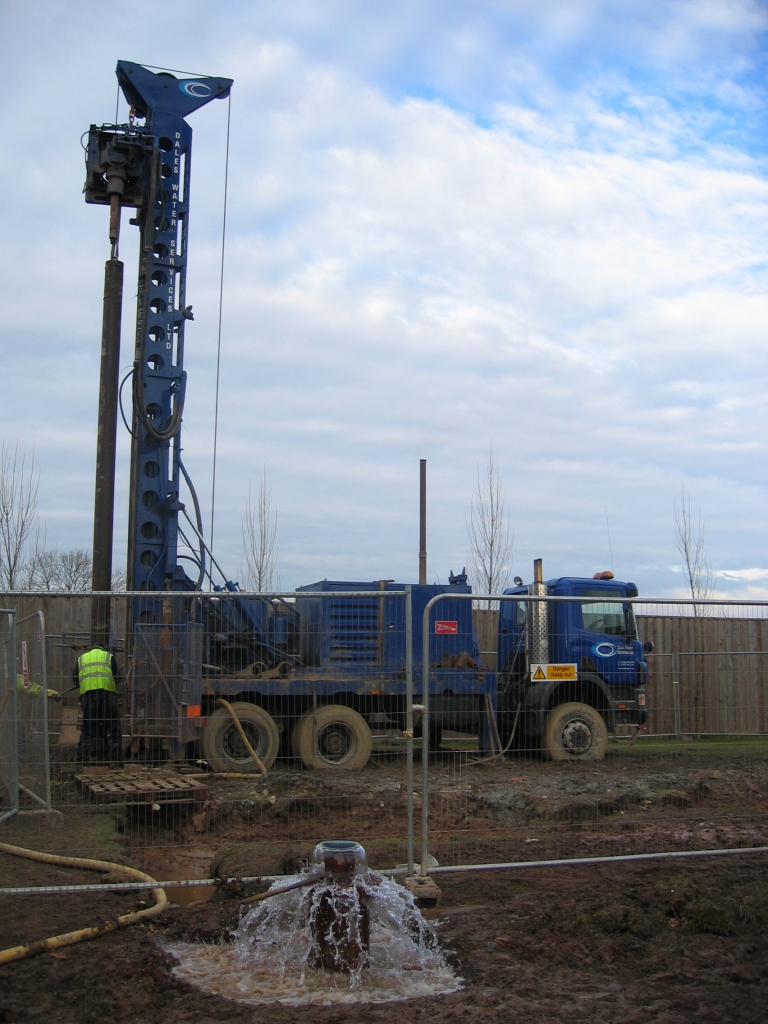 Boreholes being constructed in 2009